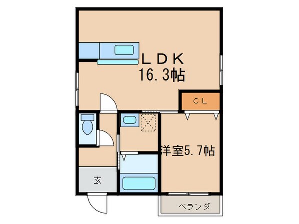 山一ビルの物件間取画像